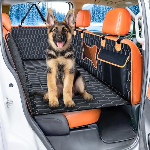Dog Seat Cover for Back Seat | Extended Dog Car Seat Cover for Back Seat, Car Seats for Pets, Waterproof, Durable, Extra Space with Hard Bottom, Pet Seat Protector for Dogs by YoGiPrime