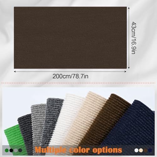 Cat Scratch Furniture Protector - 78.7" x 17" Trimmable Self-Adhesive Cats Claws Scratch Pads, DIY Cat Climbing Couch Protector for Scratch Post Cat Tree Replacement Indoor (Brown) - Image 2