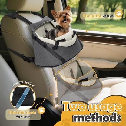 WOYYHO Luxurious Dog Booster Car Seat for Tiny Dogs up to 7 lbs - Image 2