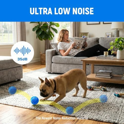 Interactive Dog Ball Toys - Automatic Moving, Bouncing Chew Toys, Wicked Balls with 3 Modes, E-TPU Vibrating Dog Ball for Small/Medium/Large Dogs, Birthday Gifts for Dogs(Blue) - Image 7