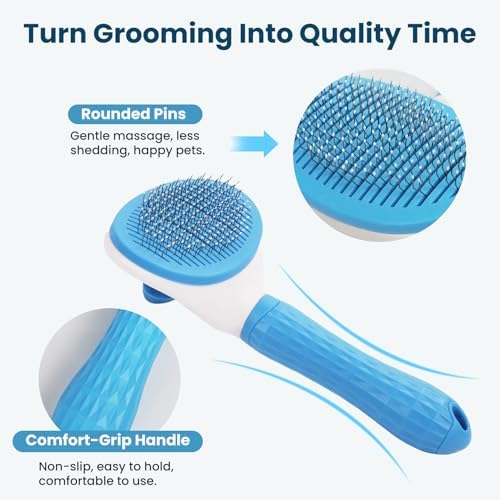 Analan 3 in 1 Pet Grooming & Hair Removal Kit (Sky Blue) - Image 2