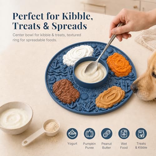 WorWoder 2-in-1 Lick Mat for Dogs, Built-in Slow Feeder Bowl - Image 6