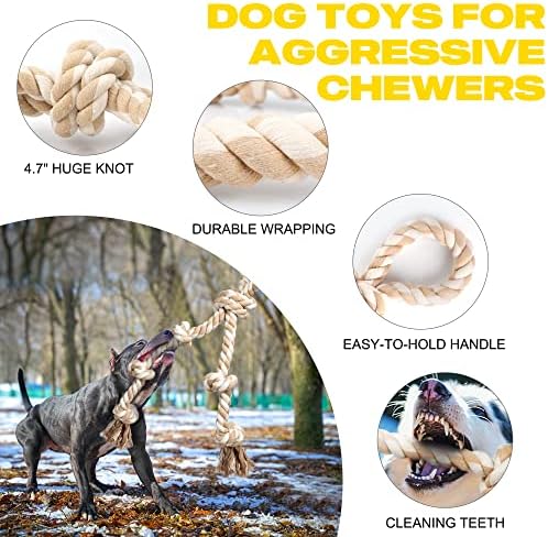 Fida Dog Rope Toys for Large Dogs, Tough Tug of War Dog Toys - Image 4