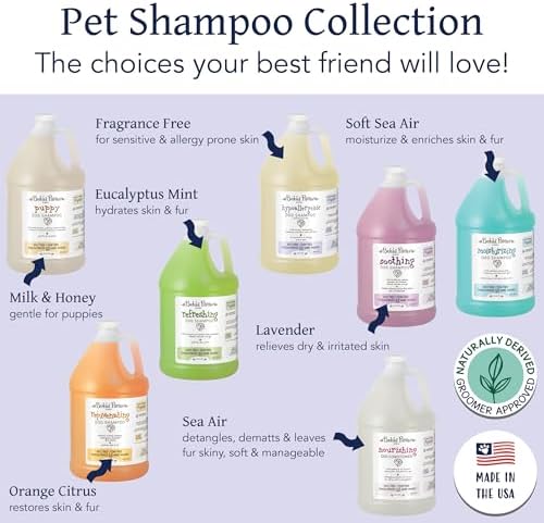 Bobbi Panter Hypoallergenic Dog Shampoo Honey, Aloe Vera, Chamomile & Rosemary – Dye & Fragrance Free Natural Formula for Sensitive & Allergy Skin, Tear-Free, 30:1 Concentrate, Made in USA, 1 Gallon - Image 5