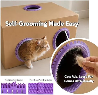 Cat Self Groomer Arch for Cardboard Boxes (Lavender | Refill) - Image 5