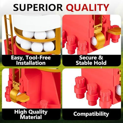Golf Ball Dispenser, Golf Ball Launcher Pro(Gold+Red+White) - Image 5