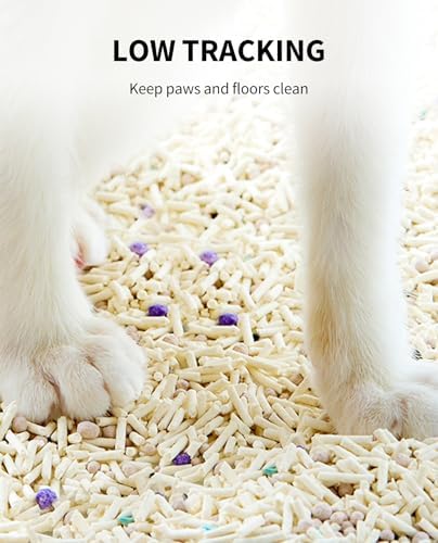 PETKIT Upgraded Clump+ Tofu Mixed Cat Litter, Water Flushable,Ultra Absorbent and Fast Drying, 100% Natural Ingredients Clumping Litter, Dust-Free Low Tracking Bentonite Litter (5.29lb×3bags) - Image 5