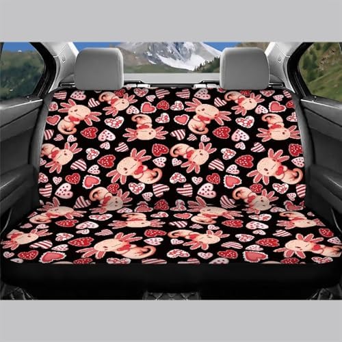 AFPANQZ Axolotl Car Seat Cover for Women Polyester Fabric Protector Accessories Soft Washable Decorations Cloth Backseats Rear Seat Cushion Protection Cream - Image 3