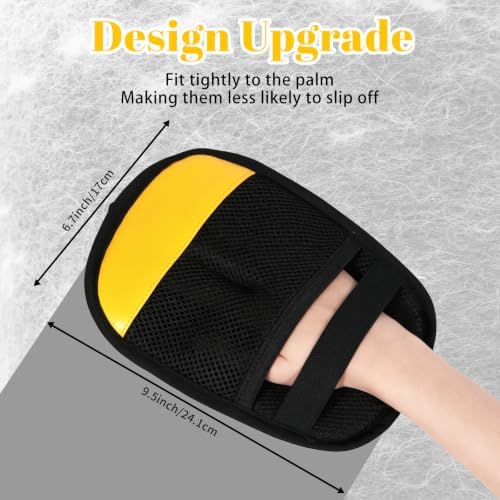 Pet Hair Remover Gloves Static Hair Remover Yellow Reusable for Clothes Sofa Car Seat - Image 2