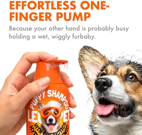 Puppy Shampoo and Conditioner Set Hypoallergenic, Tearless, pH Balanced Dog Shampoo for Puppies Oat Milk, Chamomile & Prebiotics Puppy Shampoo for Sensitive Skin Sulfate Free, Paraben Free 2×10 fl oz - Image 5