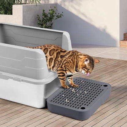 Cat Litter Box Step with Filter Function, Non-Slip Cat Step, Dark Grey - Image 7