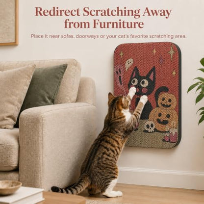 2 Pack Cat Wall Scratcher, Art Cat Scratching Board for Cats - Image 3