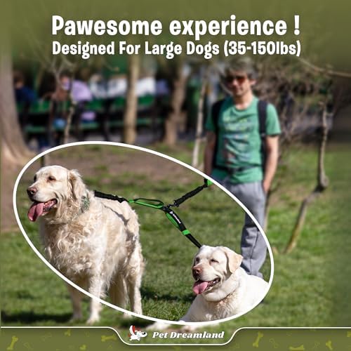 Pet Dreamland Exquisite Double Dog Leash Coupler with Tangle-Free Swivel. Premium & Versatile Attachment for Walking Two Dogs. You Will Absolutely Love This Amazing Dual Dog Coupler (Khaki & Orange) - Image 6