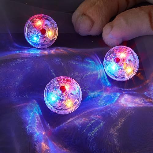 Frienda 4 Pcs Light up Cat Ball LED Motion Ghost Hunting Cat Ball(Clear) - Image 4