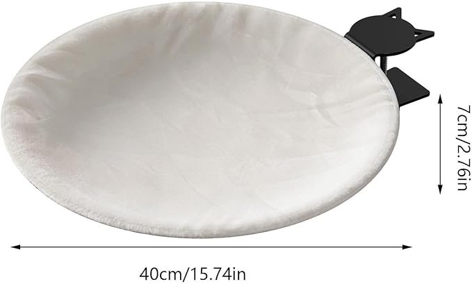 Elevated Hammock Bed, Clip On Cat Desk Cushion, 24x16 Inches Pet Cushion with Removable Cover Feature, Soft Fabric Hanging, Cat Bed with Space Saving Design, Interactive Indoor Rest for Cats