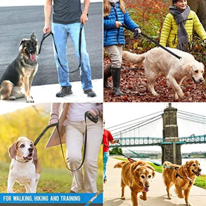 Heavy Duty Dog Leash - 2 Handles by Padded Traffic Handle for Extra Control, 6foot Long - Perfect for Medium to Large Dogs (Purple, 6 ft) - Image 6