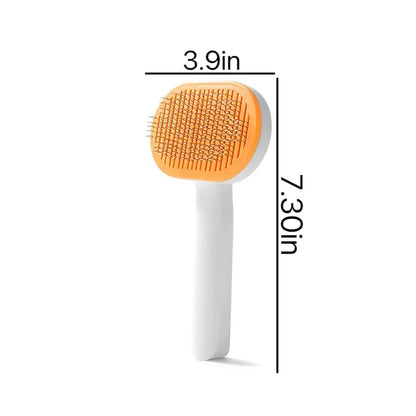 Cat Brush, Dog Brush, Self Cleaning Slide Brush, Pet Grooming, SheddingHair, Fluffy Dog Hair Puppy Kitten, Pet Accessories. (White)