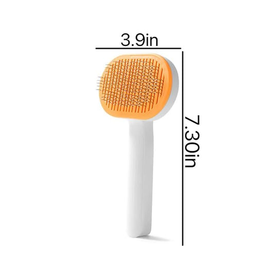 Cat Brush, Dog Brush, Self Cleaning Slide Brush, Pet Grooming, SheddingHair, Fluffy Dog Hair Puppy Kitten, Pet Accessories. (White)