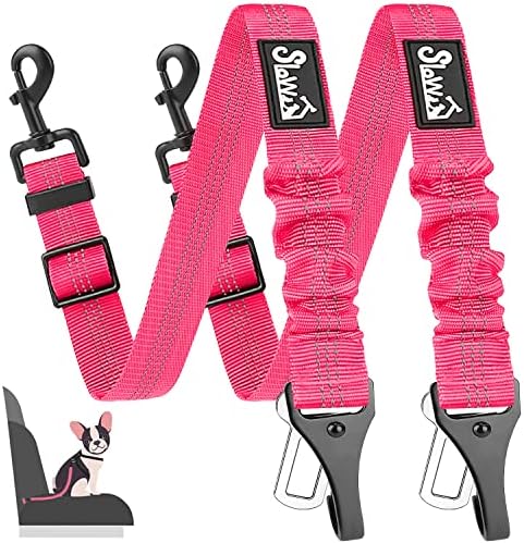 SlowTon Dog Car Seat Belt, 3 in 1 Latch Bar Attachment Dog Safety Seatbelt by SlowTon