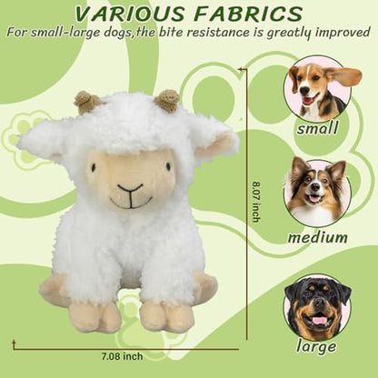 Squeaky Stuffed Dog Toys, Chew Sheep for Large Medium Small Breeds - Image 3