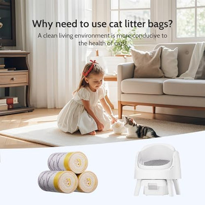 60 Count Heavy Duty Litter Box Liners for Autoscooper 11 Automatic Cat Litter Box, Disposable Trash Bags for Self Cleaning Cat Litter Box - Image 6