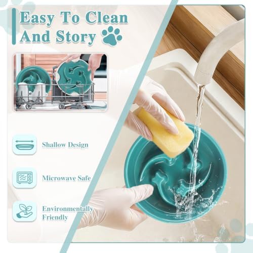 Ceramic Slow Feeder Dog Bowls,0.6 Cups Dog Food Dish for Small Medium Dogs - Image 4