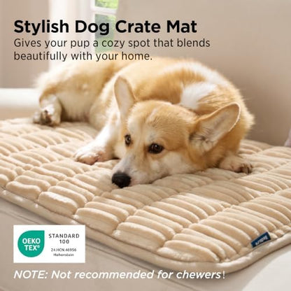 Bedsure ComfyFleece™ Washable Dog Crate Pad,Soft Fluffy Medium Pet Mat,30" - Image 3
