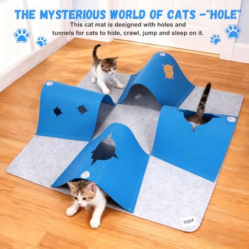 4-Way Cat Tunnels for Indoor Cats, Interactive Toys with Plush Ball - Image 7