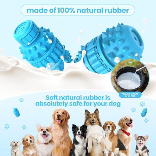 PIFFZEDO Natural Rubber Squeaky Dog Chew Toy for Medium Aggressive Chewers - Image 3