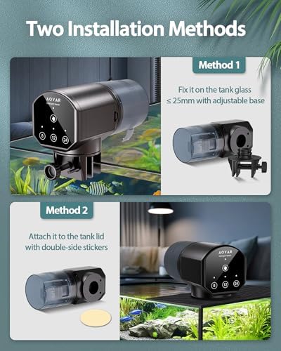 Automatic Fish Feeder Dispenser for Aquarium: 200ml Large Capacity Auto Feeders for Small Tank Turtle Betta Koi - Battery Food Feeding Timer for Flakes Pellet Vacation Weekend Day - Image 5