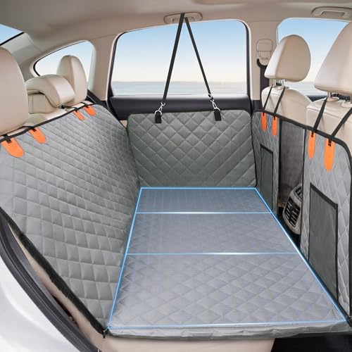 Dog Car Seat Cover 400LBS Hard Bottom Back Seat Extender for Dogs by Unknown