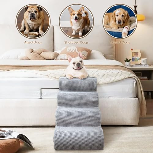 PAWSCRAT 5-Step Pet Stairs for High Beds & Sofas, 22.8''H Dog Stairs - Image 4