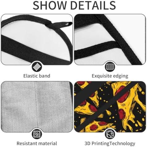 Pepperoni Pizza Slices Fast Food Black Pet Hair Removal Glove For Cats Dogs - Image 5