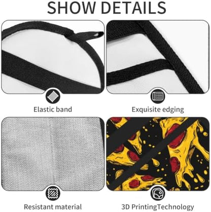Pepperoni Pizza Slices Fast Food Black Pet Hair Removal Glove For Cats Dogs - Image 5