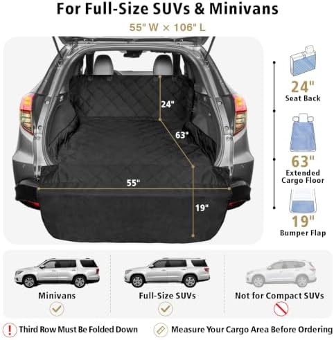 F-color SUV Cargo Liner for Dogs - Heavy Duty Trunk Cover for Full-Size SUV - Image 2