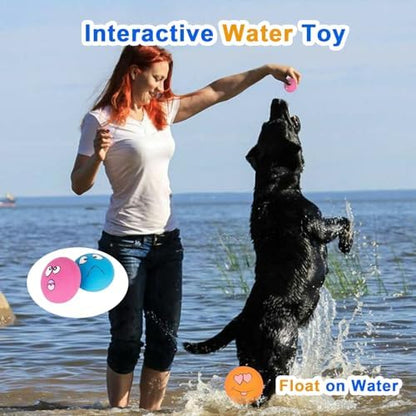 Dog Squeaky Toys Fun Facial Expression Latex Squeaky Dog Balls Large Size Chewing Rubber Soft Interactive Fetch Play Balls for Big Dogs (3 PCS) - Image 6
