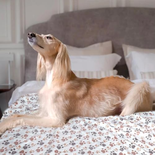 Dog Blankets for Large Dogs, 3 Pcs Dog Blanket Washable, Soft Fluffy Flannel Pet Blanket Mat Cover for Bed Couch, Cute Print Puppy Blanket 60" x 50" - Image 7