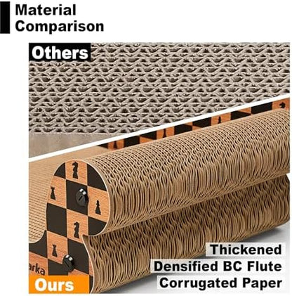 27" Cat Scratcher Bed & Sofa, Large Scratching Board House, Spacious & High Density Cat Scratch Pad Couch for Indoor Cats - Image 4