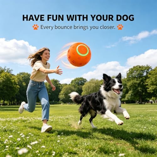 Interactive Dog toys, Smart Dog ball, E-TPU Material Automatic Moving, Bouncing, Vibrating ball Durable Duraspin Design for Aggressive Chewers.Keeps Dogs Busy and Entertained.Suitable for all dogs - Image 6