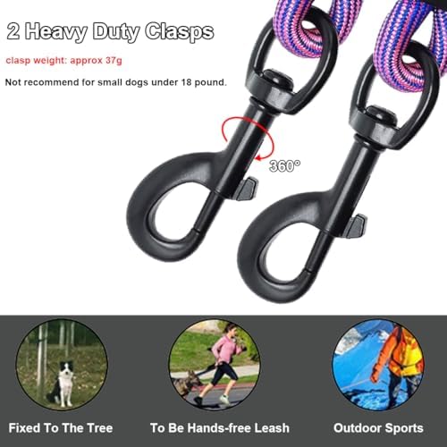 BTINESFUL 8/12/20/30/50/75ft Dog Tie-Out Long Tether Rope Dog Lead for Yard - Image 2
