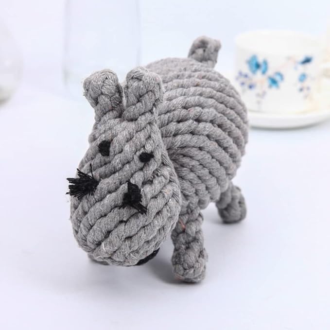 6 Pack Ferret Rope Chew Toys Durable Knotted Rope Tug Perfect for Teething Mammals Cotton Claws Grinding Toys Interactive Dog Cat Toy Set
