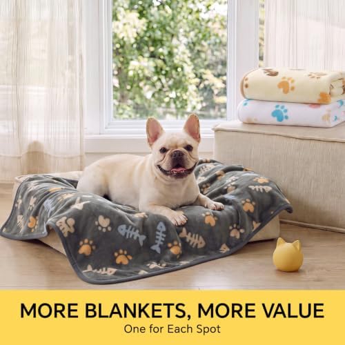 Luciphia 3 Pack Soft Fleece Dog Blankets for Small Dogs Puppy Cats,23"x16" - Image 6