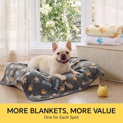 Luciphia 3 Pack Soft Fleece Dog Blankets for Small Dogs Puppy Cats,23"x16" - Image 6