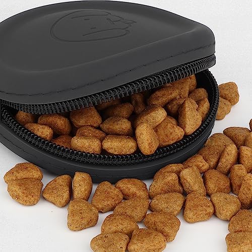 WALLFID Silicone Dog Treat Pouch Small Bag,with Pet Training Clicker,Walking Bag for Dog and Cat, Pocket Size, Easy to Clean, Odorless, Zipper Design,Moisture-Proof,Travel Walking Bag.(Black) - Image 2