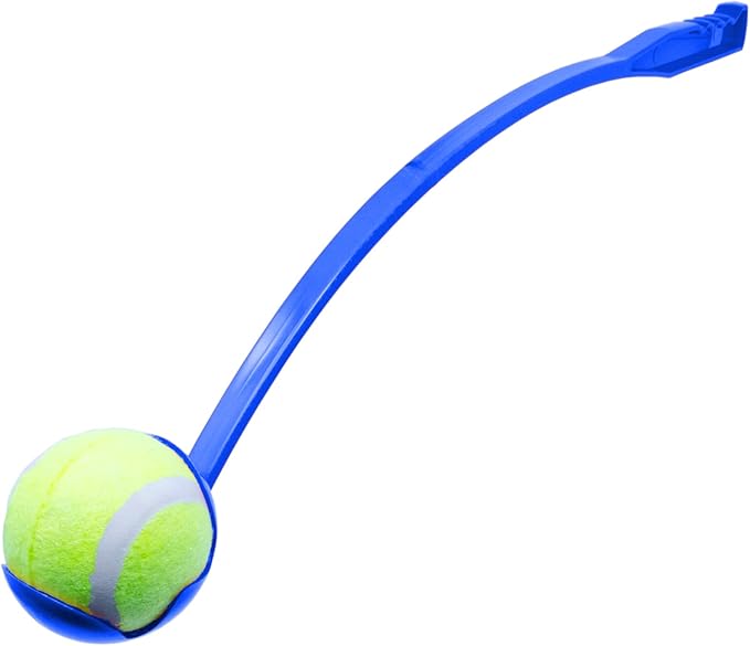 HQ Large Fetch Ball Launcher in, Elevate Playtime Fun with This Pet Ball Thrower/Best Tool for Pet’s Playtime (Blue)