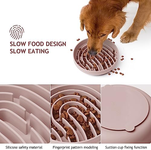 Coomazy Slow Feeder Dog Bowls, Silicone Anti Choking Puzzle Dog Food Bowl - Image 5