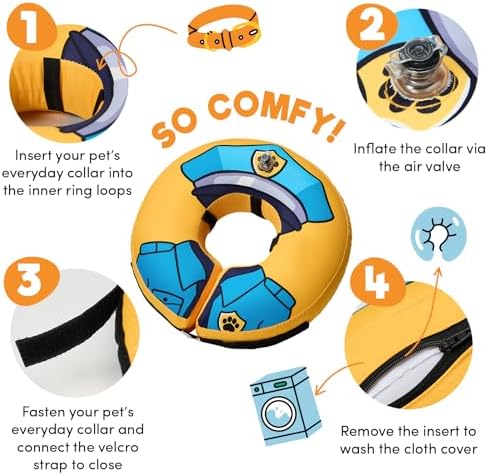 BENCMATE Inflatable Dog Cone Collar Alternative After Surgery Medium+ - Image 2