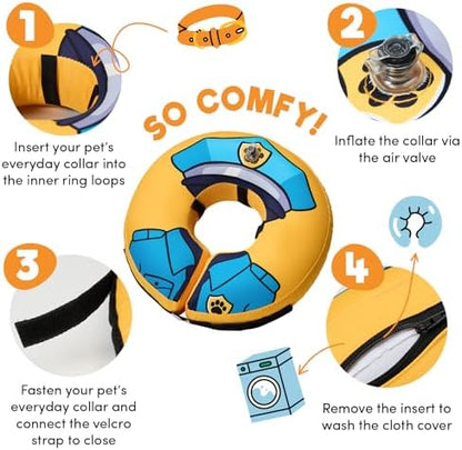 BENCMATE Inflatable Dog Cone Collar Alternative After Surgery Large+ - Image 2