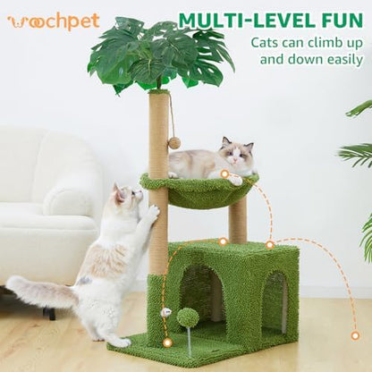 Woochpet Large Cat Tree for Indoor Cats, Multi-Functional Comfy Cat Bed-48in Tall Cat Tower with Scratching Post, Cozy Hammock for Kittens and Adult Cats, Cute Condo with Toy - Image 7