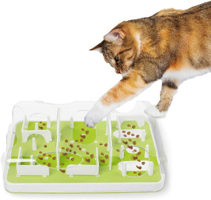 ALL FOR PAWS Interactive Cat Puzzle Feeder & Slow Feed Toy – Mental Stimulation Treat Dispenser Maze for Indoor Cats, Enrichment & Cat Food Toy - Image 4